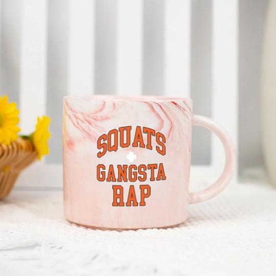 Squats Plus Gangsta Rap Marble Mugs