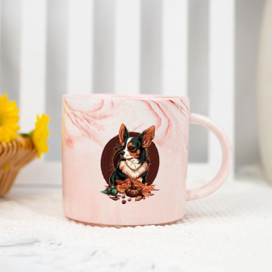 Chihuahua | Thanksgiving Day Farmer Food Autumn Marble Mugs