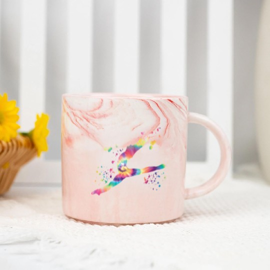 Ballet Dancer Colorsplash Man Ballerino Marble Mugs