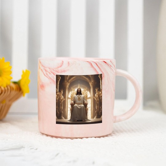 Jesus is king Marble Mugs