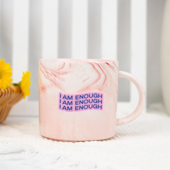 i am enough Marble Mugs