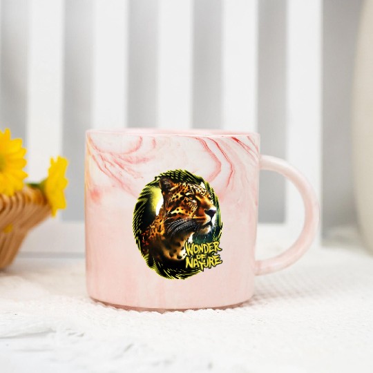 Moonlit Jaguar Marble Mugs