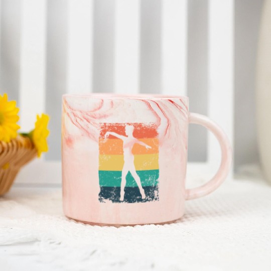 Ballet Dancer Vintage Man Ballerino Marble Mugs
