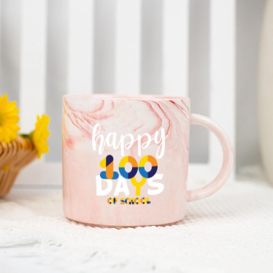 Happy 100 Days Of School Marble Mugs Teacher Team Grade