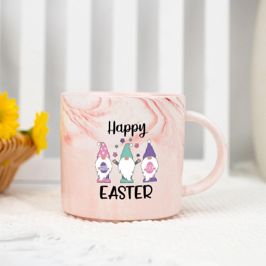 Happy Easter 2020 Gnome Egg Hunt Swea Marble Mugs