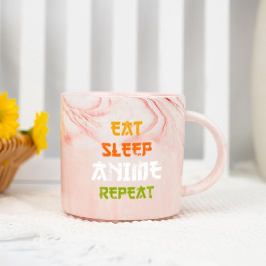 Eat Sleep Anime Repeat Japanese Ga Japan Marble Mugs