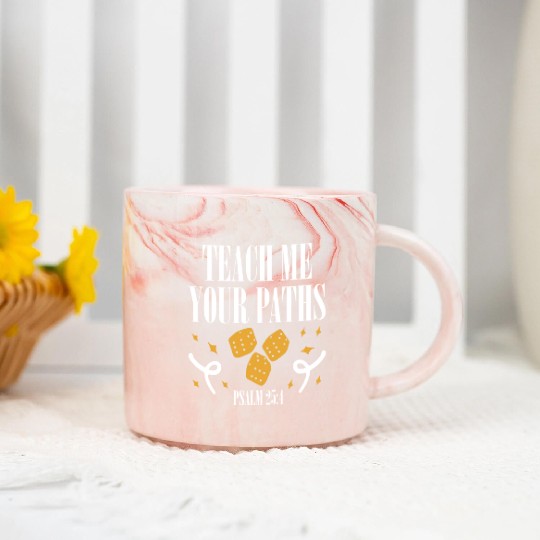 VBS Crew Teach Me Your Paths Psalm 25:4 Religious Marble Mugs