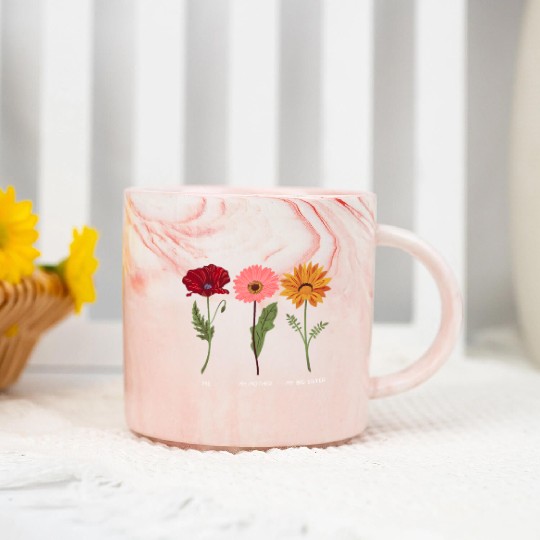 Big sister and mom and me Marble Mugs