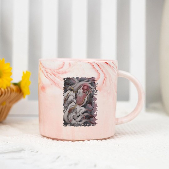 Kitsune Blood Moon Marble Mugs