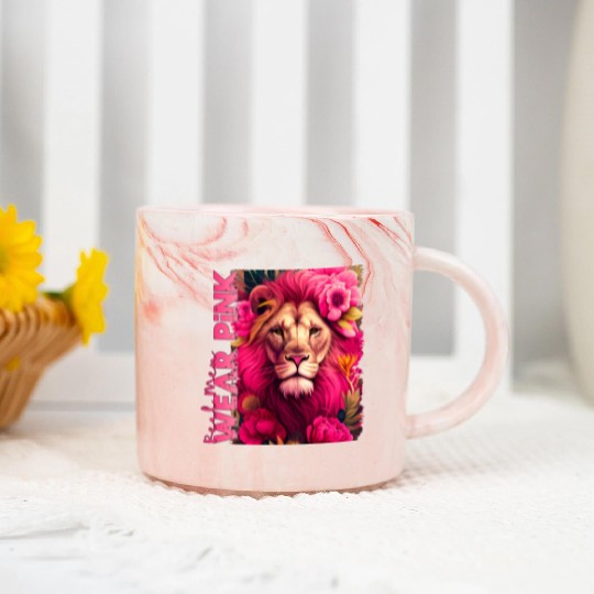 Real Men Wear Pink Marble Mugs