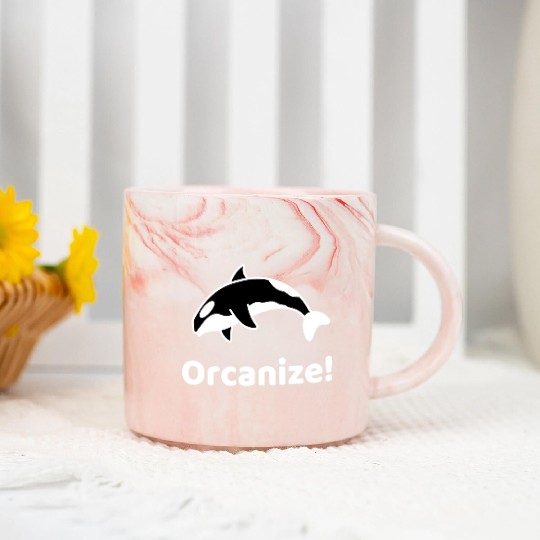 Orcanize Funny Team Orca Killer Whale Lover Gift Marble Mugs