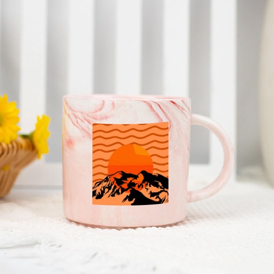 Denali Mountain Marble Mugs
