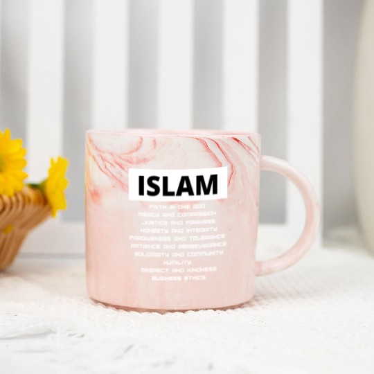 The Values Of Islam Marble Mugs