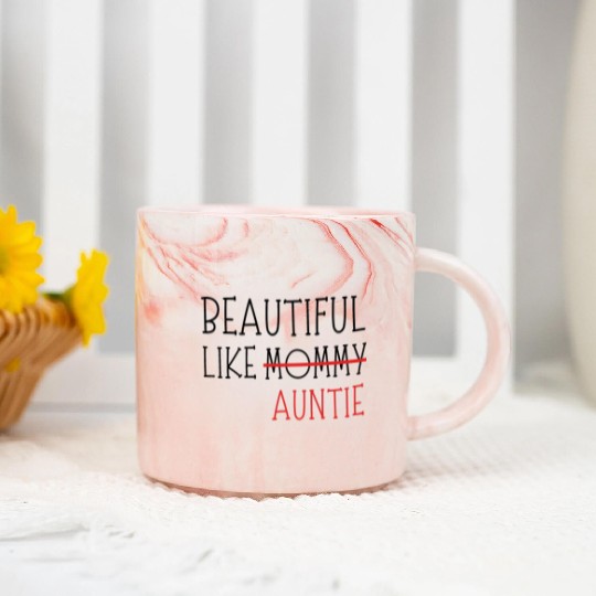 Beautiful Like Auntie Funny Best Aunt Marble Mugs