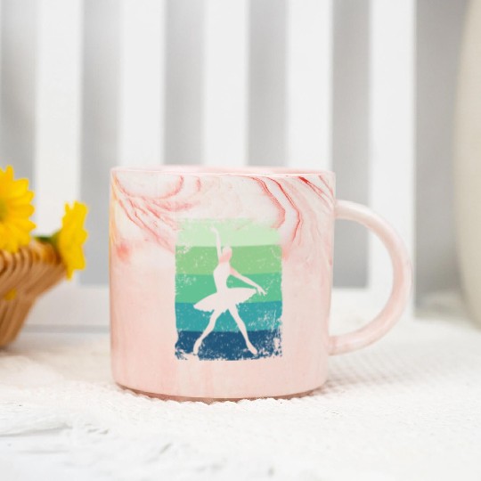 Ballet Dancer Vintage Woman Ballerina Marble Mugs
