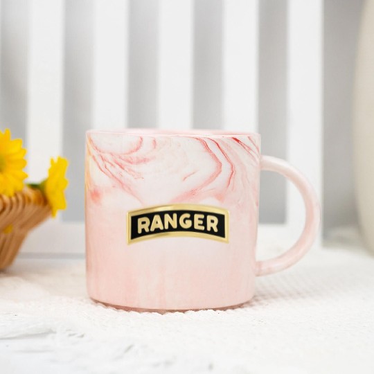 us army ranger tab enameled Marble Mugs