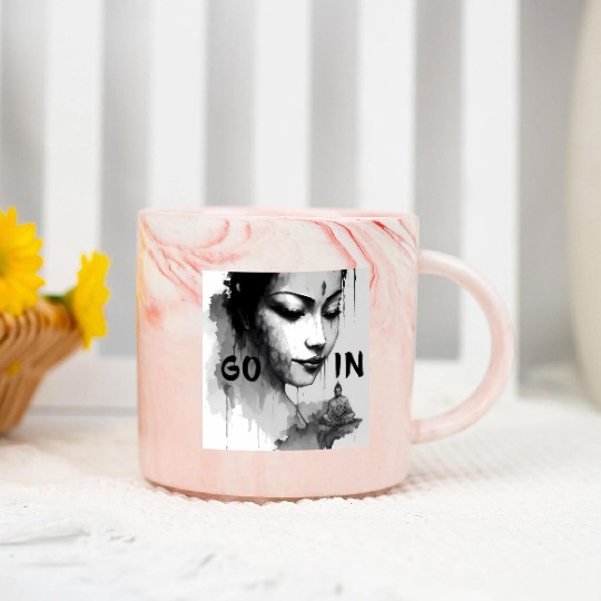 Go in, Zen Buddha Marble Mugs
