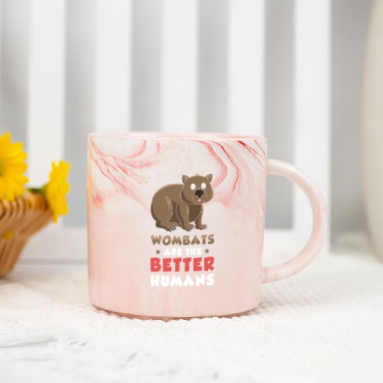 Wombat Australian Animal Lover Marble Mugs
