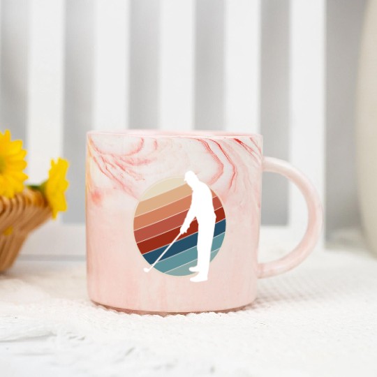 Golf Retro Style Marble Mugs