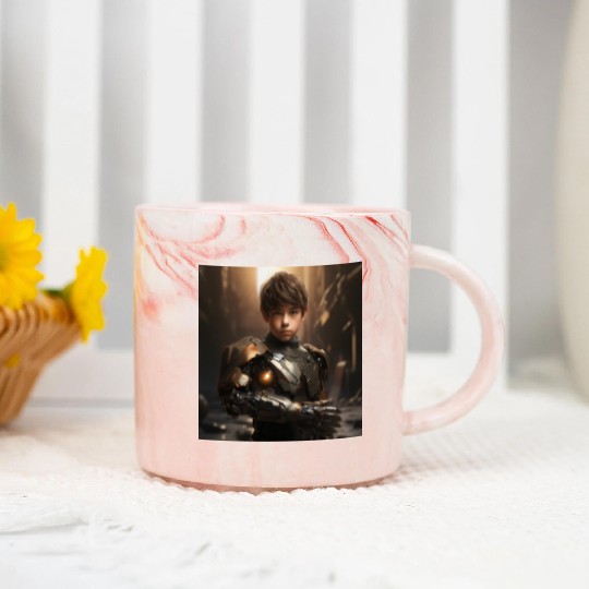 Robotic Level Up Marble Mugs