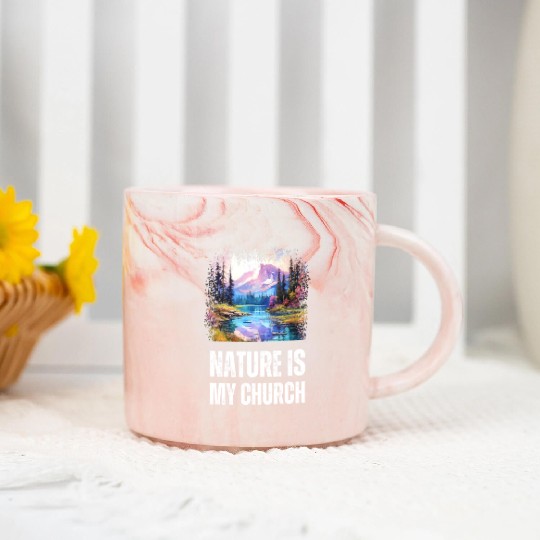 Nature Is My Church Marble Mugs