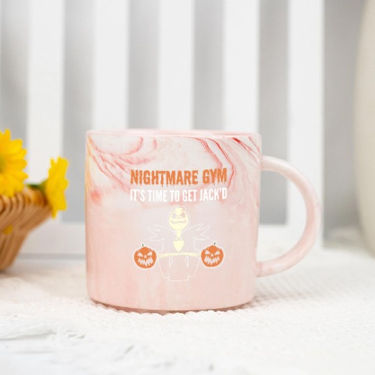 Nightmare Gym Grim Reaper Fan Gift Marble Mugs