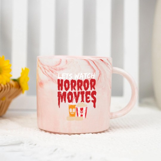 Let's Watch Horror Movies Happy Halloween Jack O Marble Mugs