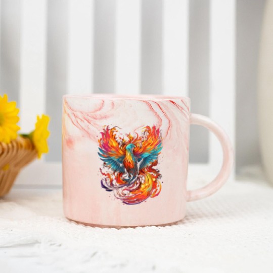 Phoenix Bird Mythical Marble Mugs
