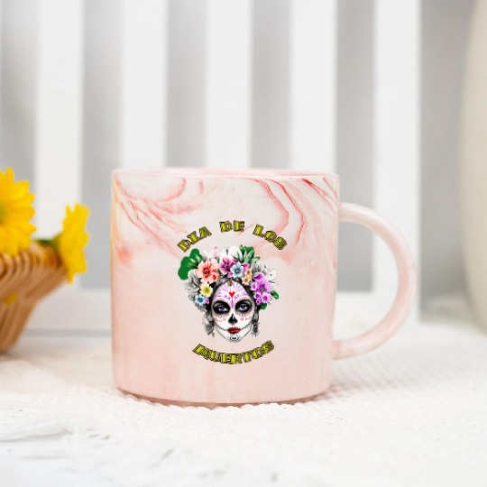 flower girl - day of the dead Marble Mugs