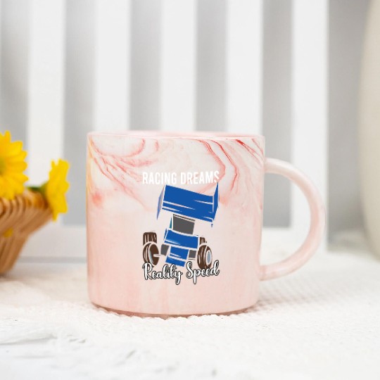 Sprint Car Mom Dirt Track Racing Racing Race Day Marble Mugs