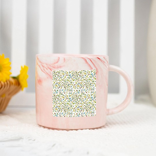 Geometric fantasy in nature colors Marble Mugs