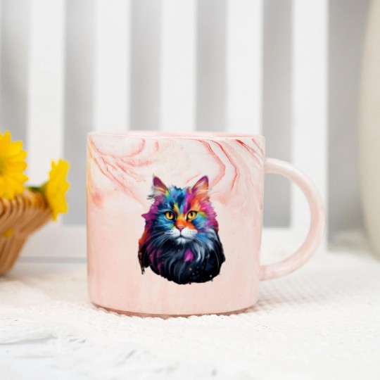 Persian Cat Animal Lover Gift Marble Mugs