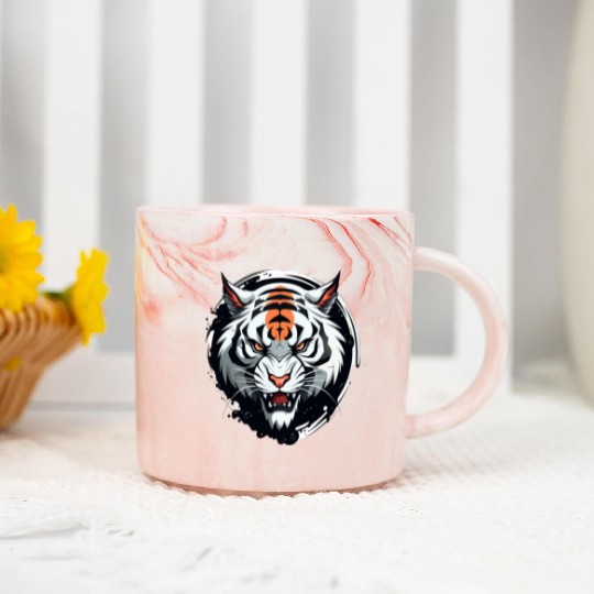 Tiger anime style Marble Mugs