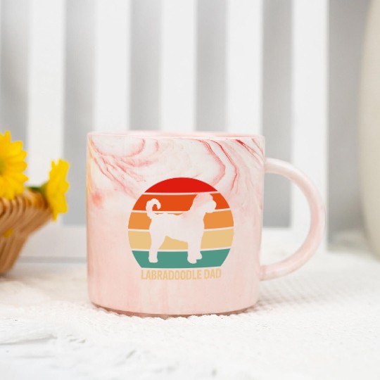 labradoodle dad Marble Mugs