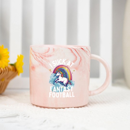 I Suck at Fantasy Football Marble Mugs