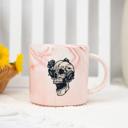 Skull Gym Marble Mugs