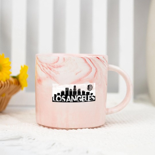 Los Angeles Cityscape Street Wear Marble Mugs