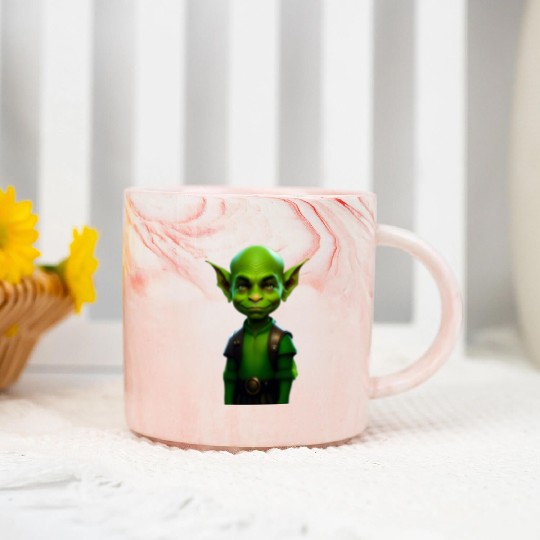 Green Goblin Rascal Embrace the Mischief Marble Mugs