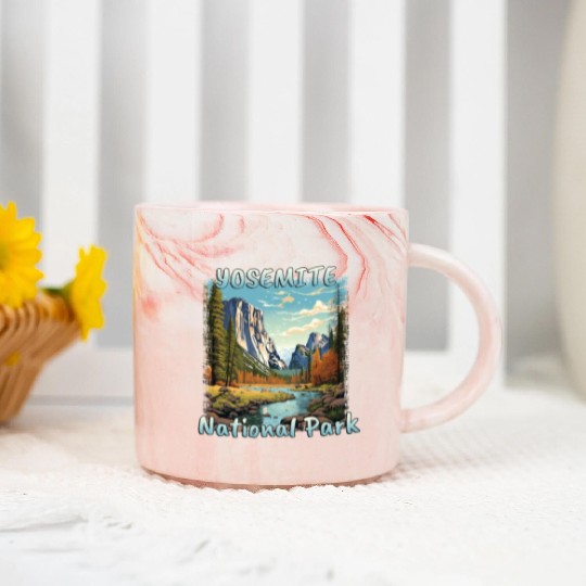 USA Yosemite National Park Sierra Nevada Colorful Marble Mugs