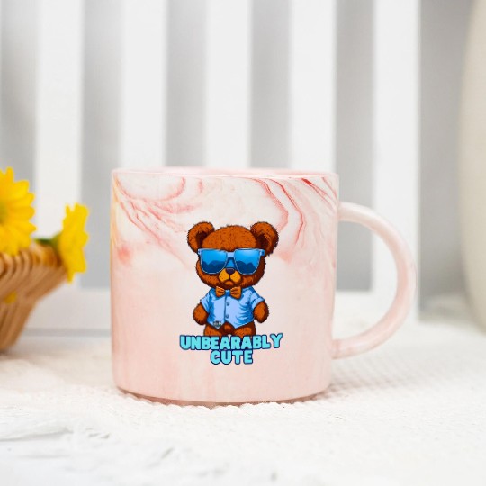 Unbearably Cute Teddy bear - by Brush Boulevard Marble Mugs