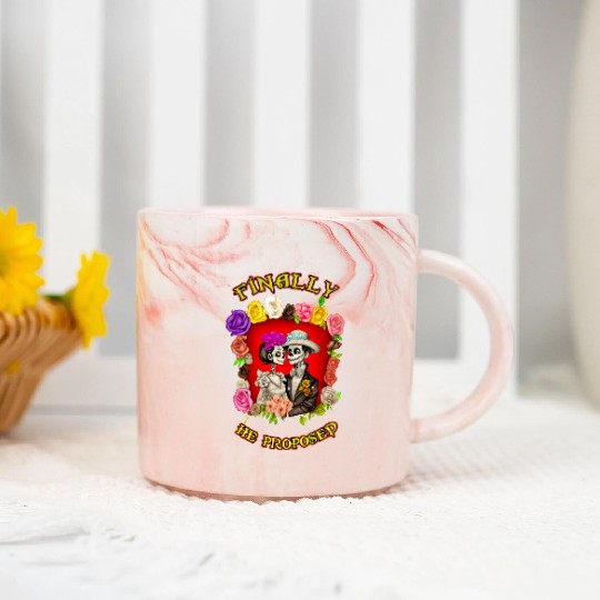 day of the dead - valentines day Marble Mugs