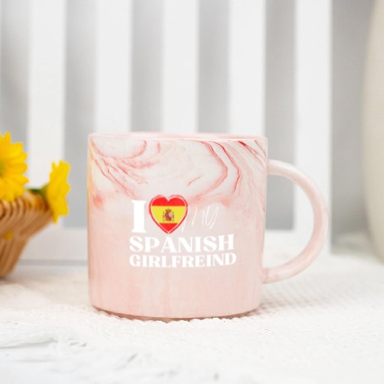 I Love My spanish Girlfriend Multi Nationality Shi Marble Mugs
