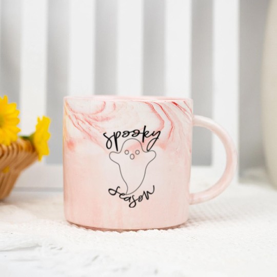 Spooky Season Happy Spooky Character for Halloween Marble Mugs