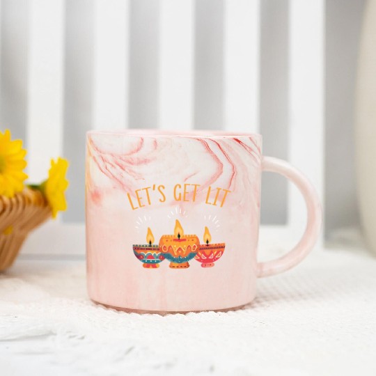 Happy Diwali Diwali Festival Indian Hindu Hinduism Marble Mugs