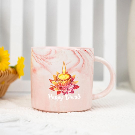 Happy Diwali Diwali Festival Indian Hindu Hinduism Marble Mugs