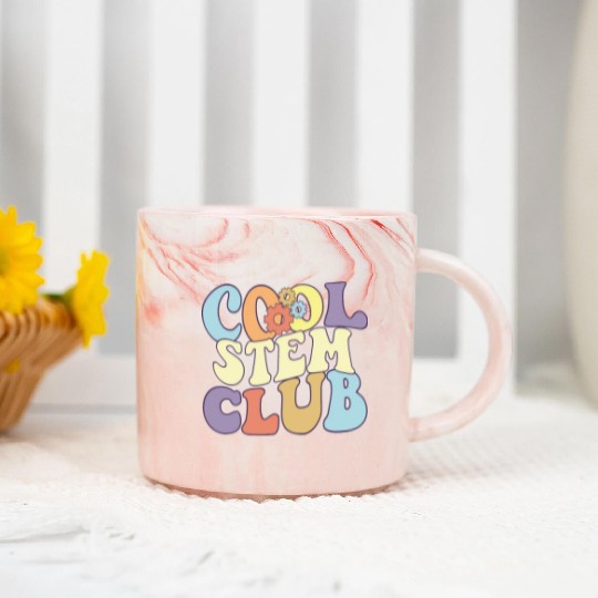 Cool STEM Club I Love Math Proud Stem Teacher Marble Mugs