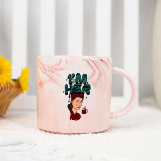 Im Her! Christmas/ Mrs. Claus design Marble Mugs