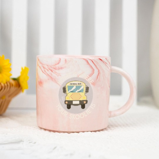 School Bus Conversion Design For A Skoolie Lover Marble Mugs