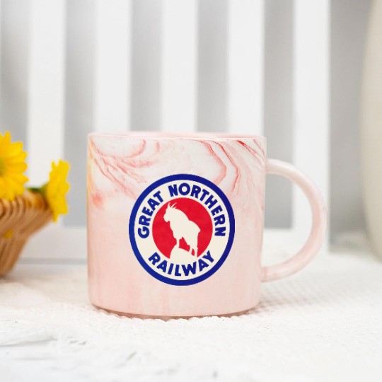 Vintage Great Northern Railway Marble Mugs