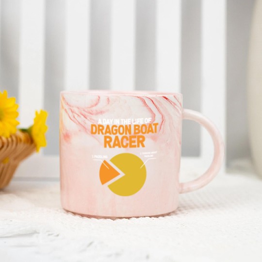 Funny Day Life Of Dragon Boat Racer Paddling Marble Mugs